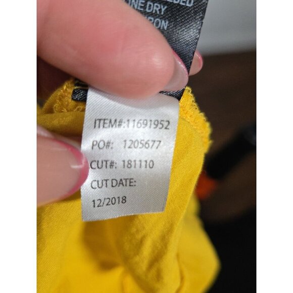 Torrid Top Yellow Challis Tie Frint Button Down Tank size 2 Summer Lightweight - Picture 7 of 9